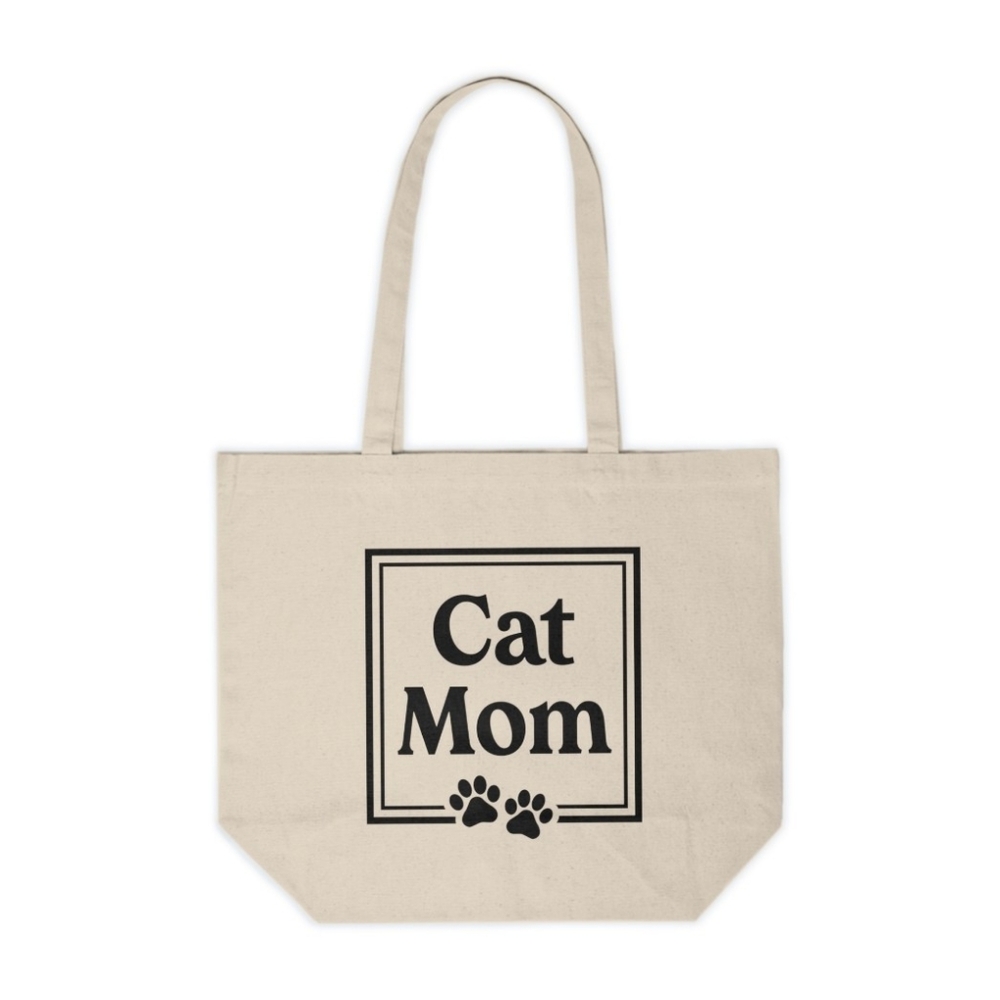 Cat Mom Custom Canvas Tote Bag